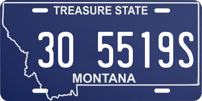 MT license plate 305519S