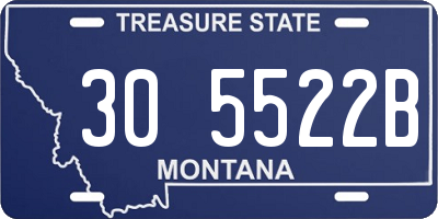 MT license plate 305522B