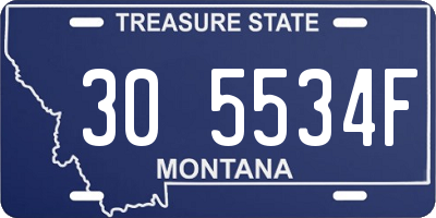 MT license plate 305534F