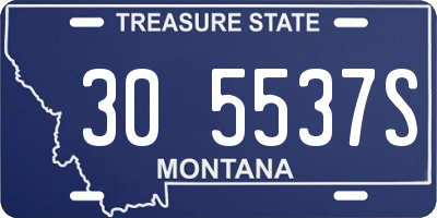 MT license plate 305537S