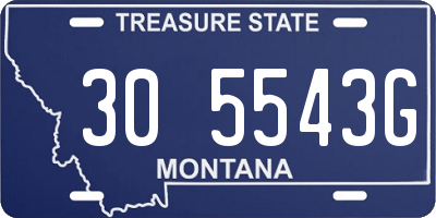 MT license plate 305543G