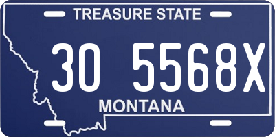 MT license plate 305568X