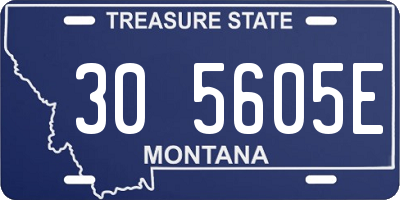 MT license plate 305605E