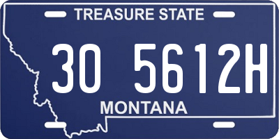 MT license plate 305612H