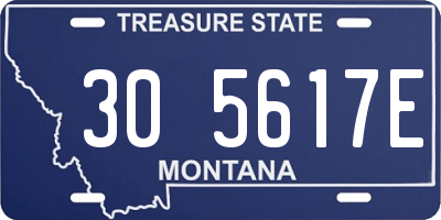 MT license plate 305617E