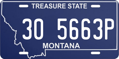 MT license plate 305663P