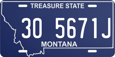 MT license plate 305671J