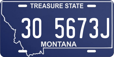 MT license plate 305673J