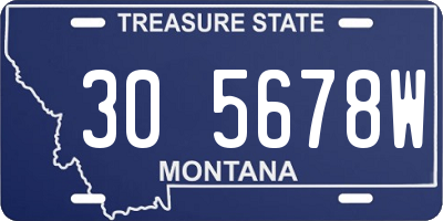 MT license plate 305678W