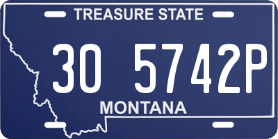 MT license plate 305742P