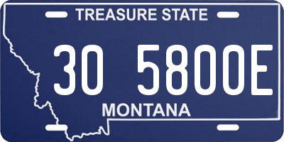 MT license plate 305800E