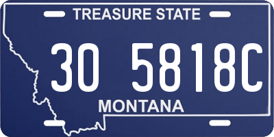 MT license plate 305818C