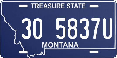 MT license plate 305837U