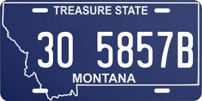 MT license plate 305857B