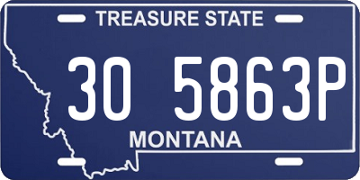 MT license plate 305863P