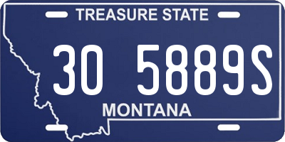 MT license plate 305889S