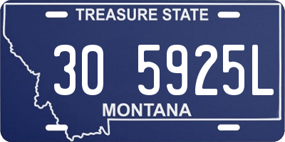 MT license plate 305925L