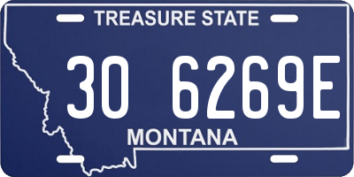 MT license plate 306269E