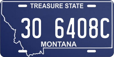 MT license plate 306408C