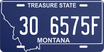 MT license plate 306575F