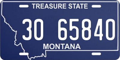 MT license plate 306584O