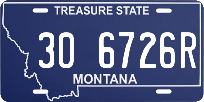 MT license plate 306726R