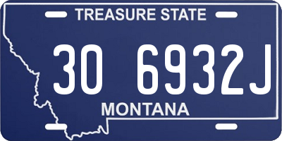 MT license plate 306932J
