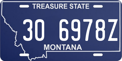 MT license plate 306978Z