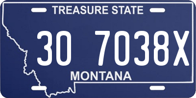 MT license plate 307038X