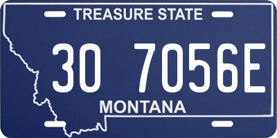 MT license plate 307056E