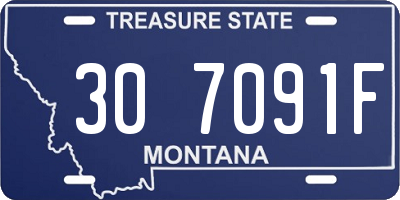 MT license plate 307091F