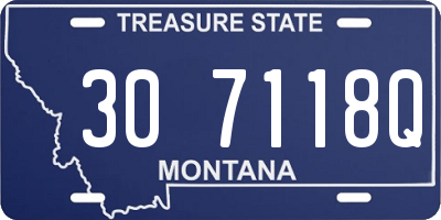 MT license plate 307118Q