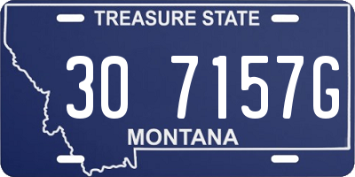 MT license plate 307157G