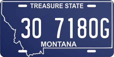 MT license plate 307180G