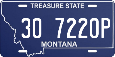 MT license plate 307220P