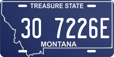 MT license plate 307226E