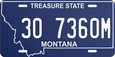 MT license plate 307360M