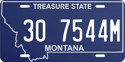 MT license plate 307544M