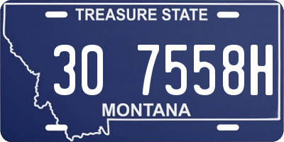 MT license plate 307558H