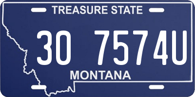 MT license plate 307574U