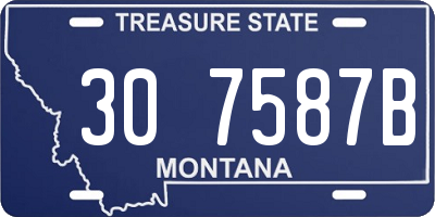 MT license plate 307587B