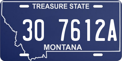 MT license plate 307612A