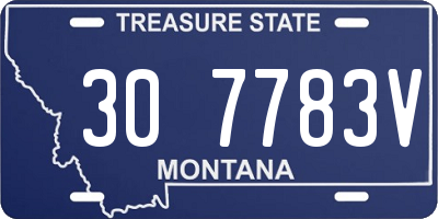 MT license plate 307783V