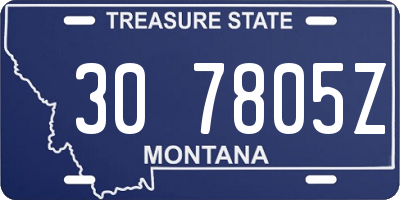 MT license plate 307805Z