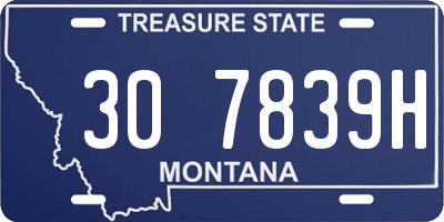 MT license plate 307839H