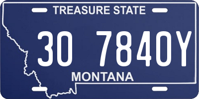 MT license plate 307840Y