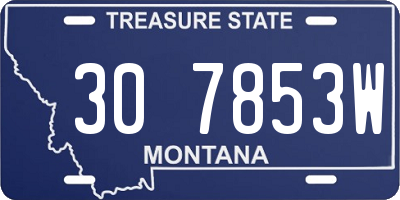 MT license plate 307853W