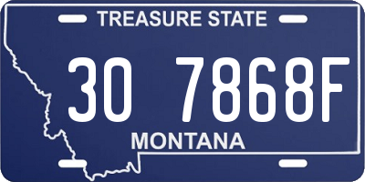 MT license plate 307868F