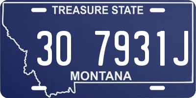 MT license plate 307931J