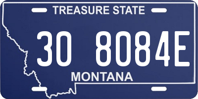 MT license plate 308084E